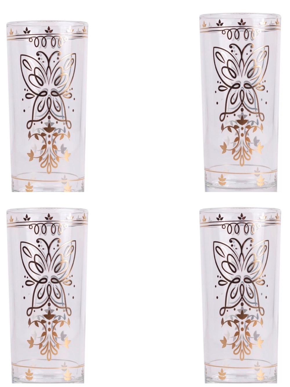 Disney Drink Glass - Encanto - Butterfly And Filigree  (4 GLASSES)